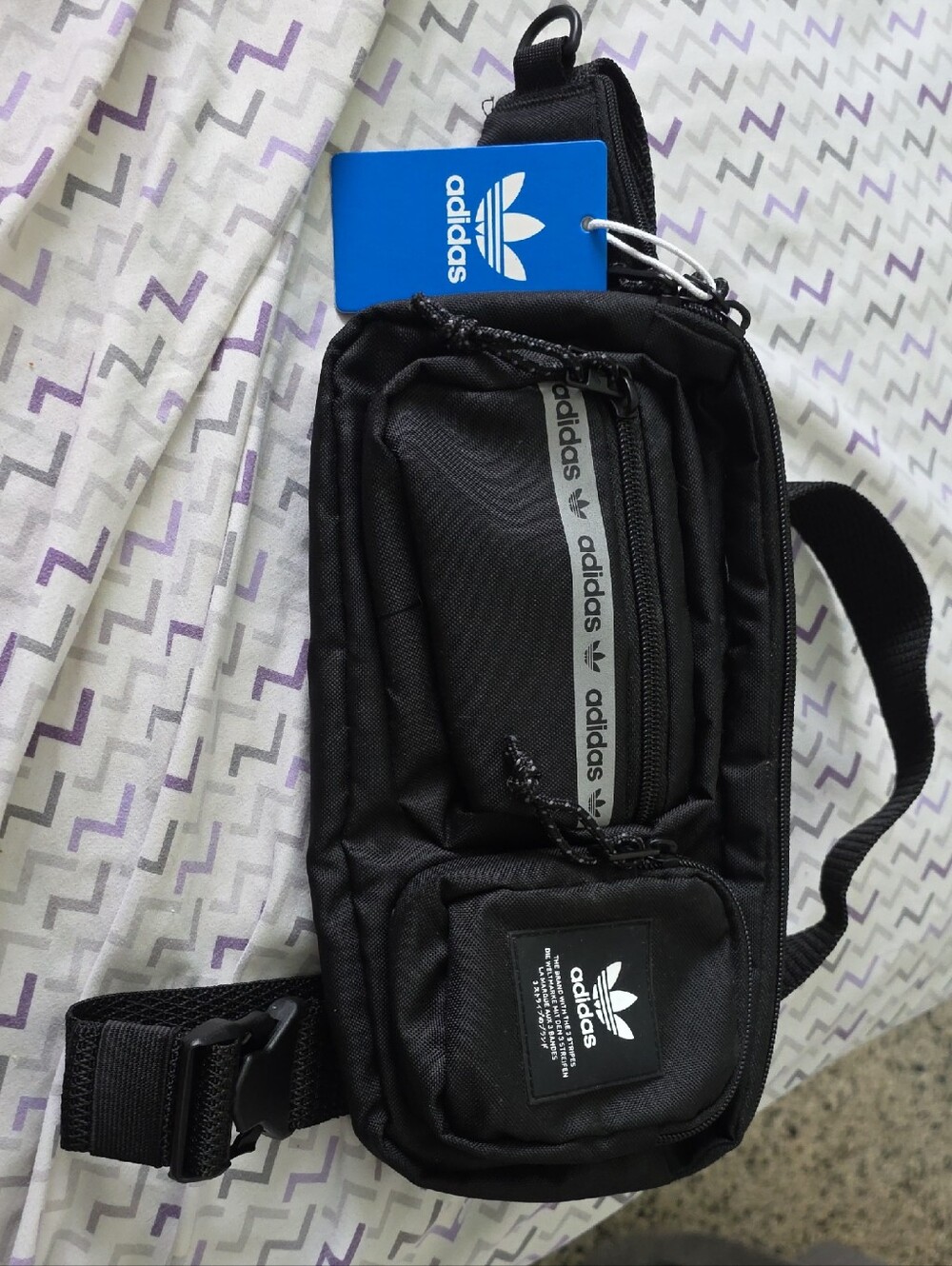 Adidas Originals Crossbody Bag In Black And White #GA5090